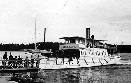 Åkers Kanal vid Garnsviken, Åkersberga ca 1901