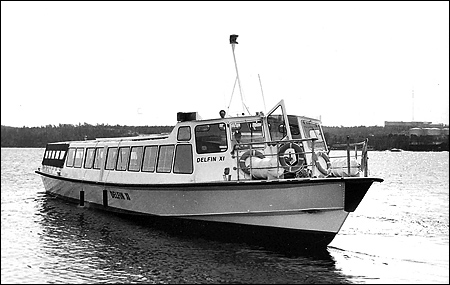 Delfin XI vid Gustafsson & Anderssons varvs AB, Liding� 1971-04-21