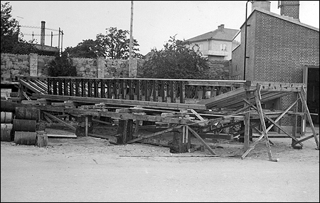 Iv�f�rjan under byggnation vid Marinv�rkst�derna, Karlskrona 1948