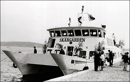 Sk�rg�rden i Vaxholm under Waxholmsbolagets flagg 1971-06-27