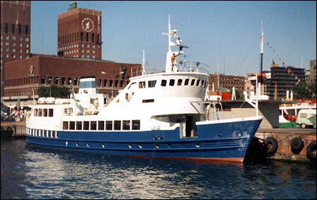 Lykkeper vid Aker Brygge, Oslo inf�r f�rs�ljning till Sverige 1989