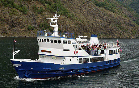 Lykkeper p� Aurlandsfjorden, Aurland, Norge 2018-08-13