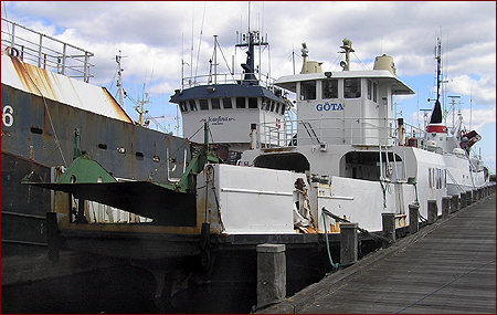 Göta vid skrotvarvet Fornes ApS, Grenaa, Danmark 2008-06-24