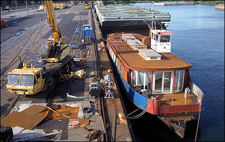 Kronprinsen under ombyggnad i Lundbyhamnen, Gteborg 1998-07-27