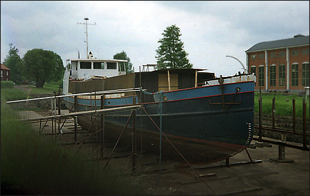 Linda af Tynning� under ombyggnad i Motala docka 1994