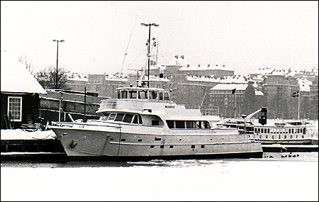 Anders Bure vid M�larvarvet, Stockholm 1977-01-23