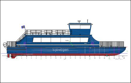 Projektritning av Sjövägen