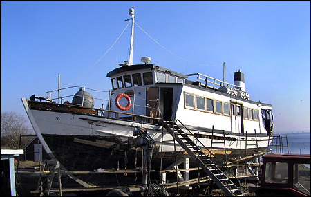 Södern II på slip på Hasslö, Karlskrona 2007-03-13