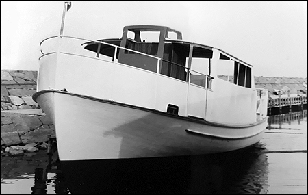Visingsö II under byggnation på Visingsö 1960